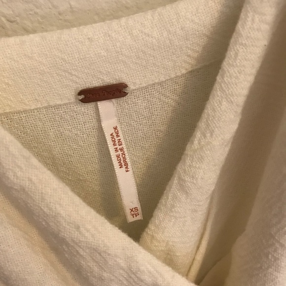 FREE PEOPLE White Wrap Mini Dress xs - Picture 4 of 4